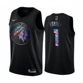Camiseta Hombre NBA Minnesota Timberwolves Anthony Edwards 1 Iridescent HWC Collection Swingman